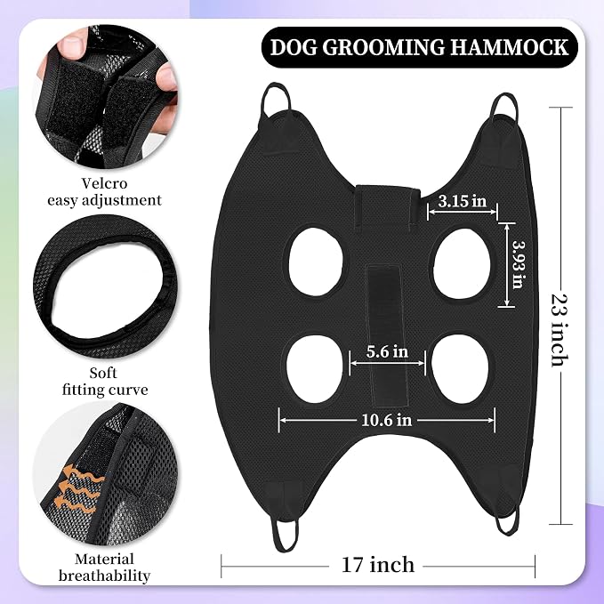 PatiencET Dog Grooming Hammock for Small Dogs Pet Hammock for Nail Trimming Dog - Image 2
