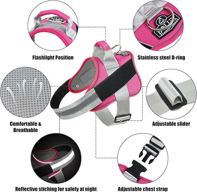 Bolux Dog Harness, No-Pull Reflective Dog Vest, Breathable Adjustable Pet - Image 2