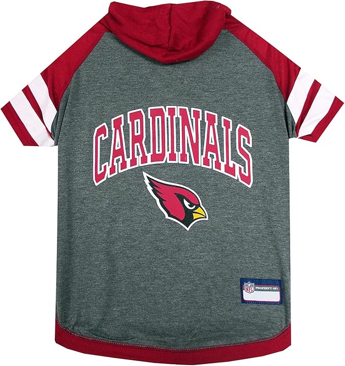 Pets First Hoodie T-Shirt for Dogs & Cats. NFL Arizona Cardinals Football by PETSFIRST