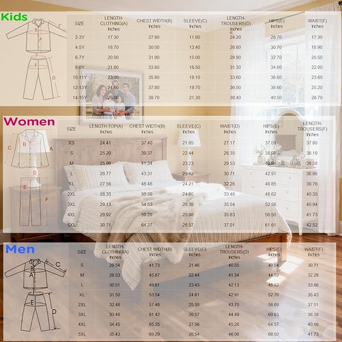 Artsadd Custom Pajamas for Women Men Family, Personalized Face Pjs Pajama Pants - Image 7