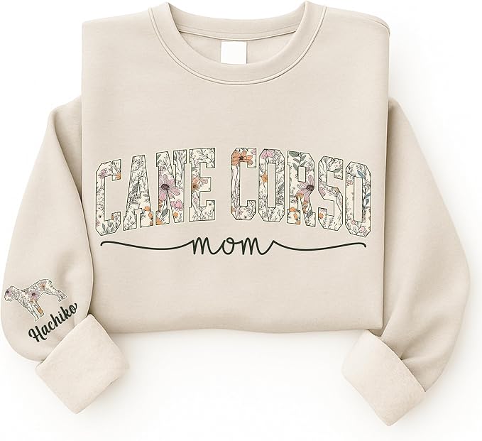 Personalized Dog Mom Sweatshirt, Dog Lover Crewneck, Gift Idea - Image 4