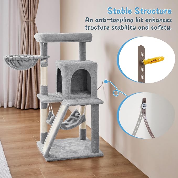 Yaheetech Cat Tree Tower, 40-Inch Condo - Image 2