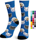 Artsadd Custom Face Socks for Women Men Cat Dog Lovers, Customized Unisex Funny by Artsadd