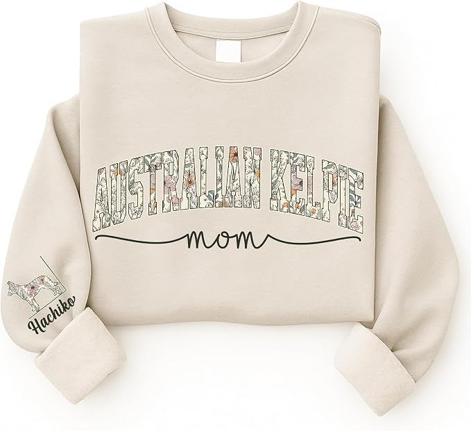 Personalized Dog Mom Sweatshirt, Dog Lover Crewneck, Gift Idea - Image 4