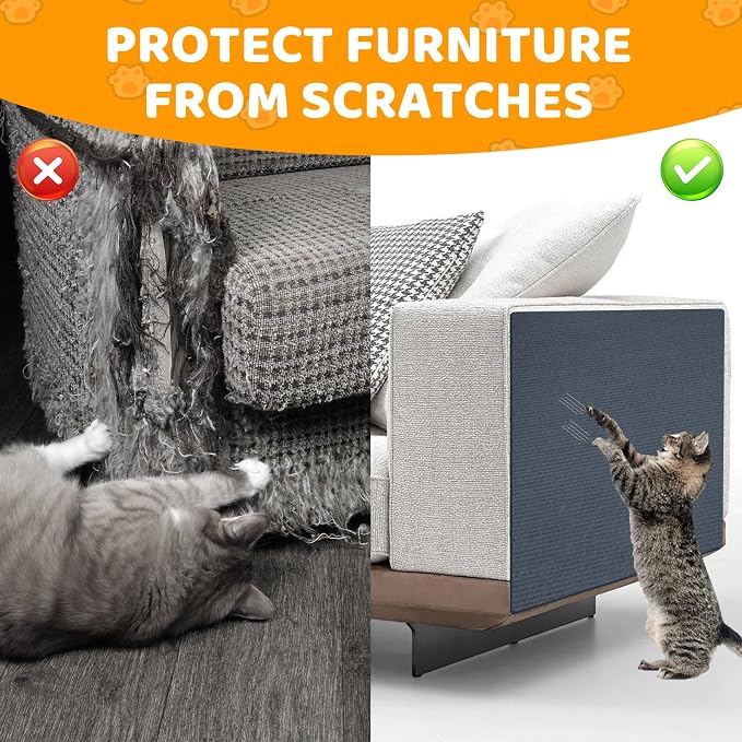 Cat Scratching Mat Self-Adhesive, DIY Climbing Cats Scratching Carpet - Image 4