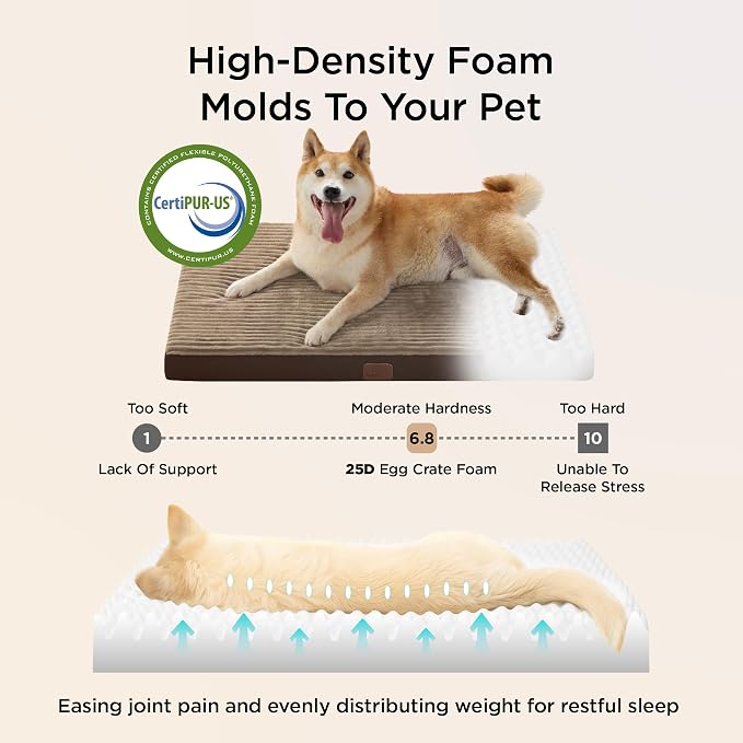 Bedsure ComfyFleece Dog Beds Large Sized Dog- Orthopedic Pet Beds - Image 3