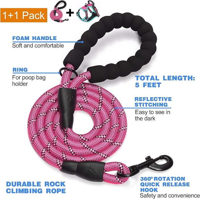 No Pull Dog Harness Adjustable Reflective Oxford Easy Control Medium Large Dog - Image 2