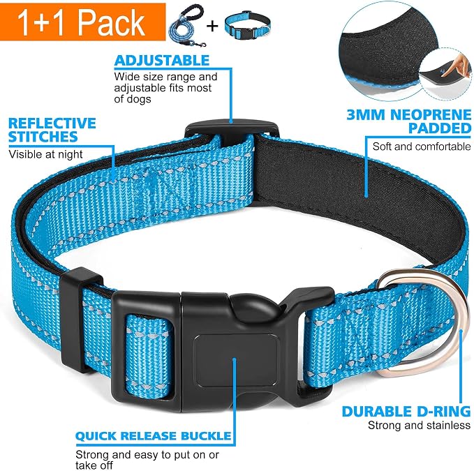 Reflective Dog Collar Padded - Image 3