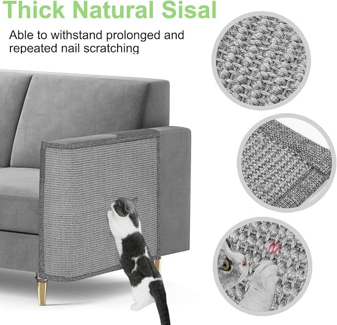 Cat Scratch Couch Protector, 23.6" L*19.6" W Scratching Furniture Protector Pad - Image 3
