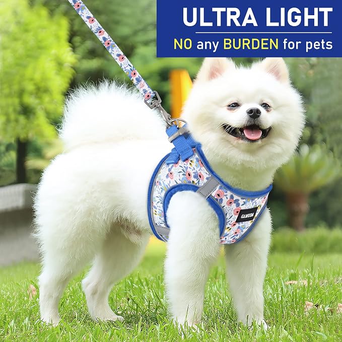 GAMUDA Small Dog Harness Collar and Leash Set, Step in No Chock No Pull Soft - Image 6