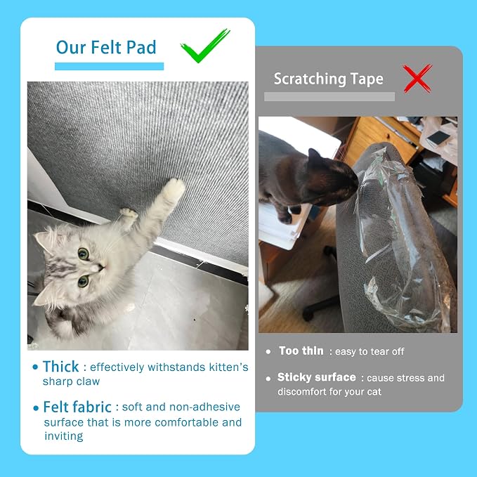 Self Adhesive Cat Scratch Mat to Protect Furniture, 16 x 78 in, Couch Protector - Image 4