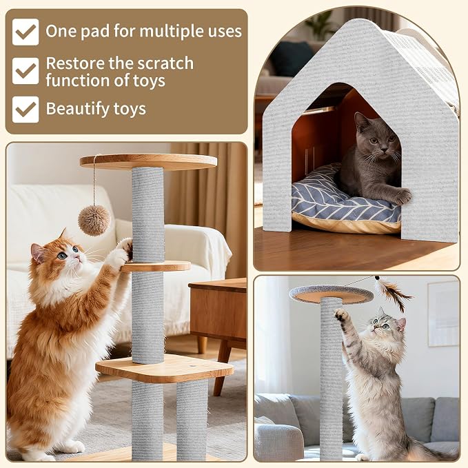 78.7"x15.8" Cat Scratch Mat, Adhesive Cat Scratch Pad - Image 6