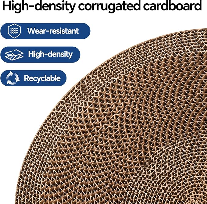 4-in-1 Cat Scratcher and Bed, 2 Scratching Pads & 2 Oval Loungers - Image 7