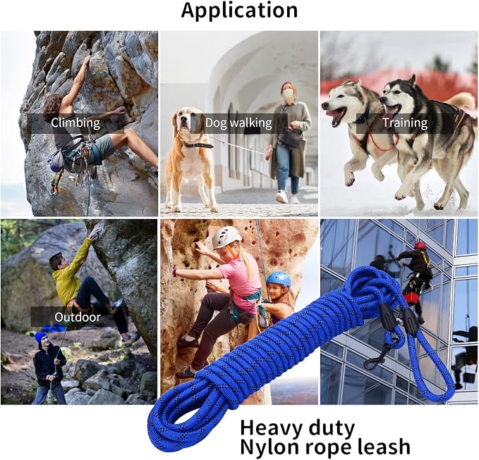 Long Dog Leash for Training 15Ft-Reflective Nylon Rope - Image 2