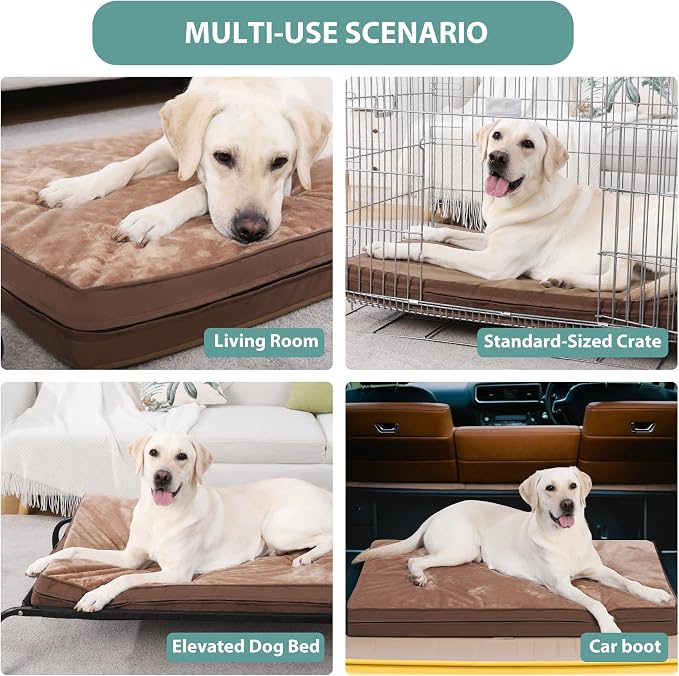Waterproof XL Dog Beds Large Sized Dog, Orthopedic Washable Crate Pad 42 inch - Image 5