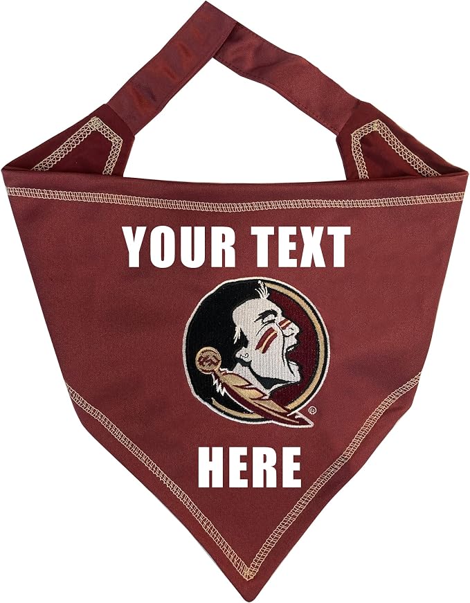 NCAA Florida State Seminoles Personalized Tie Bandana by PETSFIRST