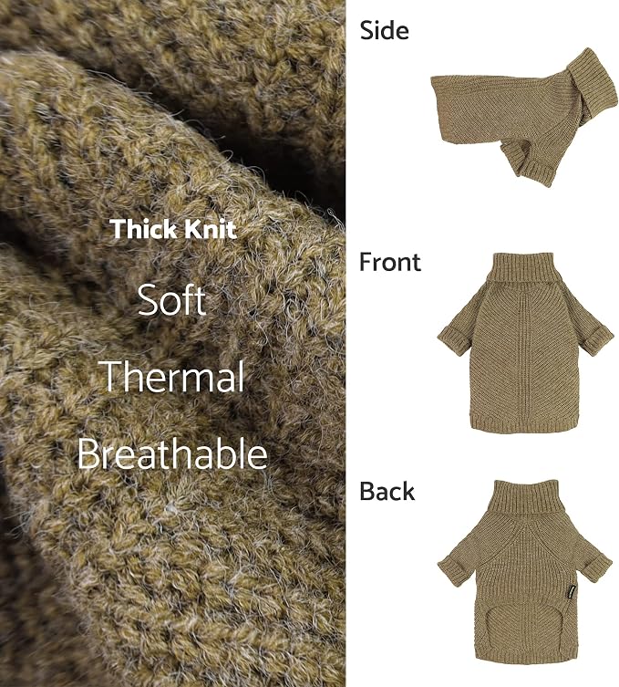 Fitwarm Thermal Knitted Dog Sweater Doggy Winter Coat Pet Clothes Doggie - Image 5