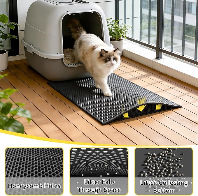 Cat Litter Mat, Waterproof/Urineproof, Scatter Control - Image 2