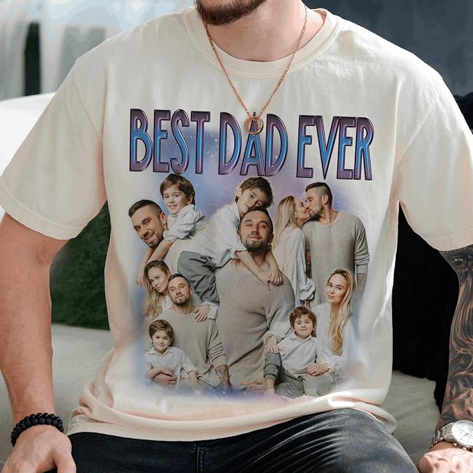 Custom Dad Shirt Personalized Picture T-Shirt - Image 6