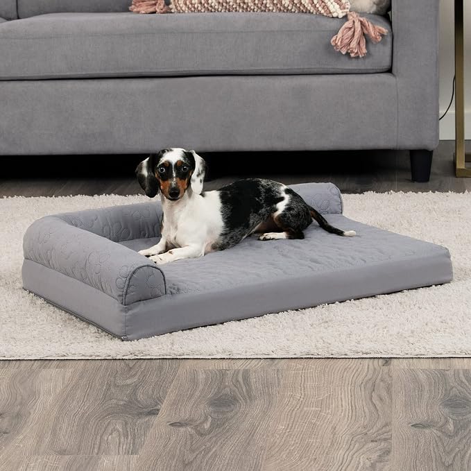 Furhaven Cooling Gel Dog Bed for Medium/Small Dogs w/ Removable Bolsters & - Image 3