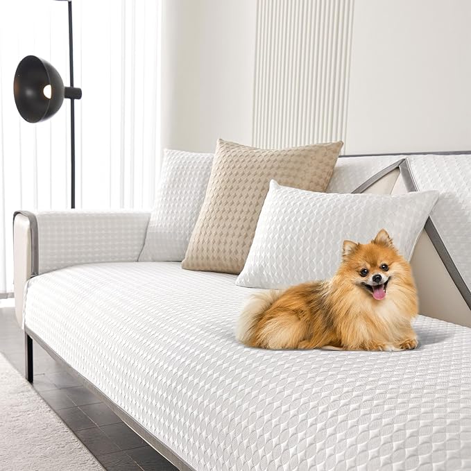 OTOB Cooling Dog Couch Cover Ice Silk Fiber, Non Slip Washable Sofa Slipcovers by OTOB