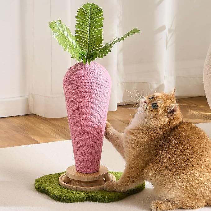 Cute Cat Scratching Post, Carrot Cat Scratcher Post - Image 4
