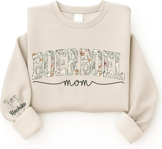 Personalized Dog Mom Sweatshirt, Dog Lover Crewneck, Gift Idea - Image 3