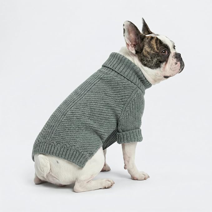 Fitwarm Dog Turtleneck Sweater, Thermal Knitted Pet Coat, Dog Winter Clothes - Image 4