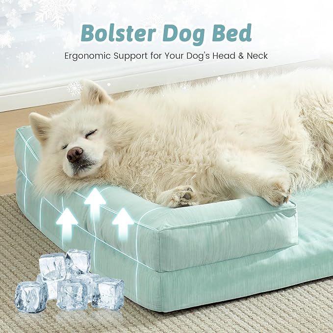 Cooling Dog Bed for Large Size Dogs, Q-Max >0.4 Summer Cool Orthopedic Foam Pet - Image 3
