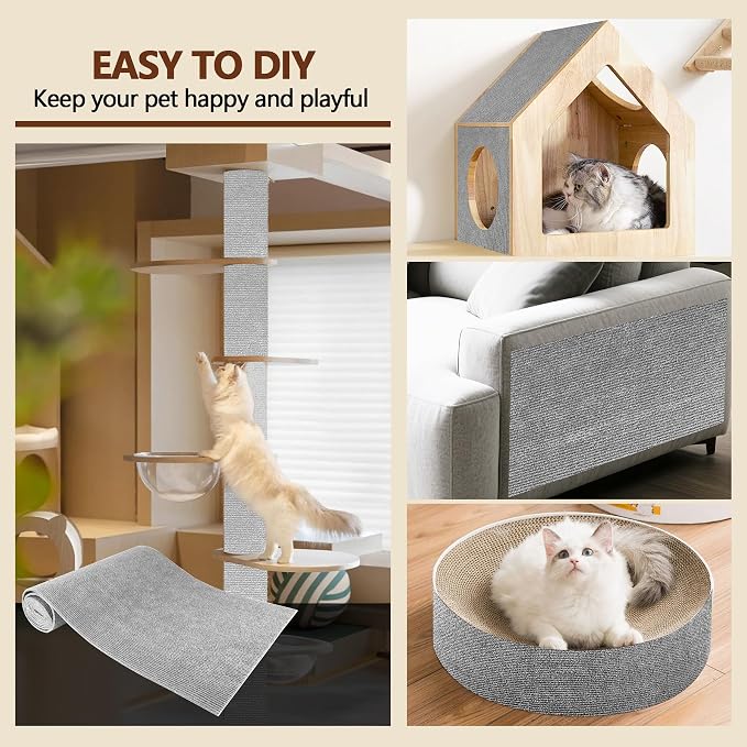 Cat Scratch Furniture Protector, 39.4"x15.8" Self Adhesive Cat Scratch Mat Pad - Image 4