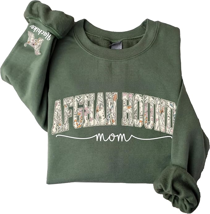 Personalized Dog Mom Sweatshirt, Dog Lover Crewneck, Gift Idea by Unknown