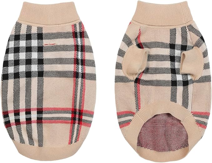 Small/Medium Dog Sweater, Warm Dog Winter Coat w/Sleeves, Comfortable High Neck - Image 7