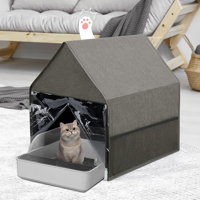 Yeebeny Cat Litter Box Cover, Enclosed Cat Potty Cat Litter Box Cover, Open - Image 7