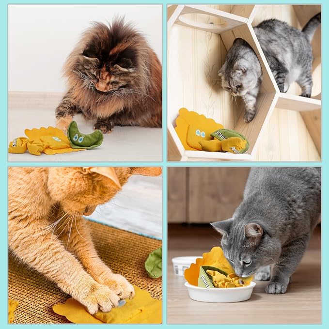 3 Pack Ravioli Catnip Toys for Indoor Cats, Interactive Cat Toys Filled - Image 7