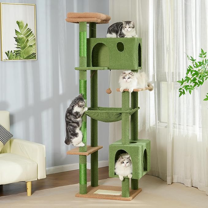 72” Cat Tree for Large Cats Big Cat Tower by WhereCatsRuleDesignFollows