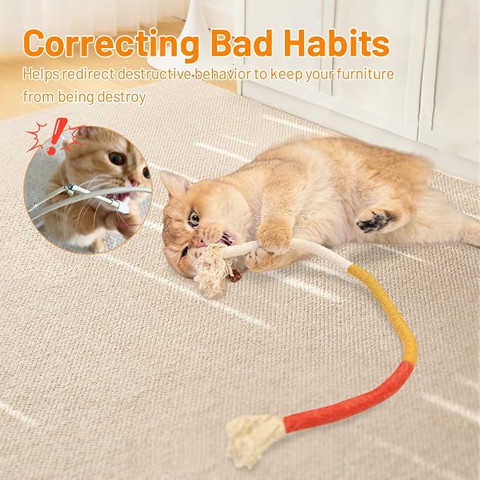 Cat Toys Chew Ropes, Safe Teeth Cleaning Toy - Image 2