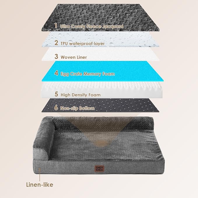 EHEYCIGA Large Dog Bed Memory Foam - Image 5