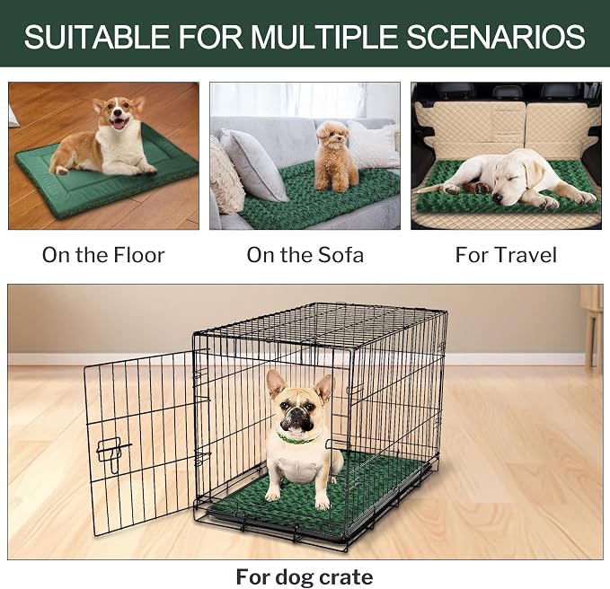 4 Pcs Washable Dog Bed Plush Orthopedic Outdoor Crate Mat - Image 5