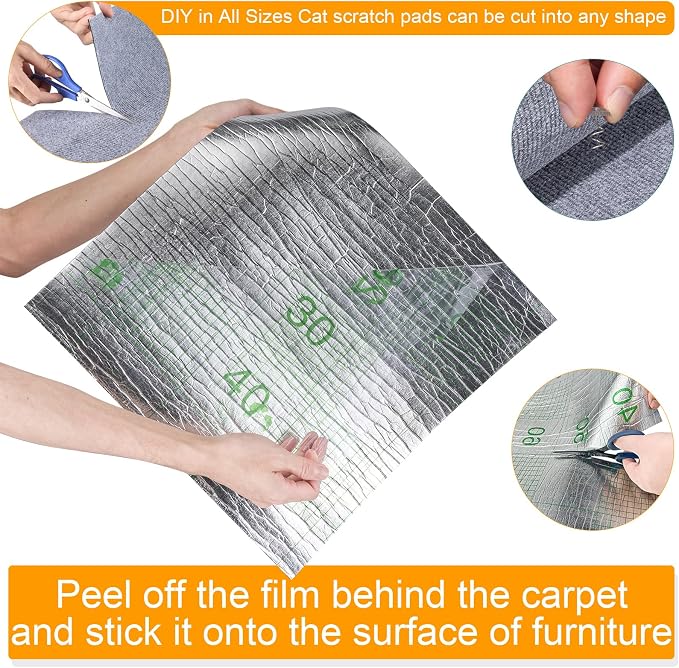 Large Cat Scratching Mat, Trimmable Wall Climbing Carpet, Couch Protector - Image 5