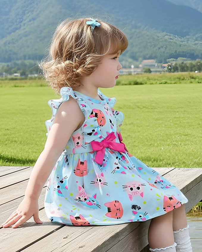 Mioglrie Baby Girl Dress Summer Girl Clothes Infant Outfits Newborn Ruffle - Image 3