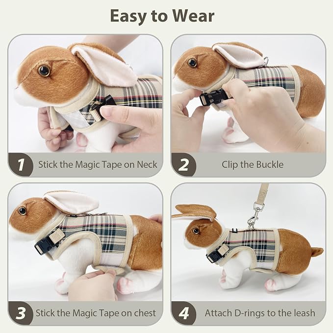AIITLE Adjustable Bunny Harness & Leash Set - Image 5