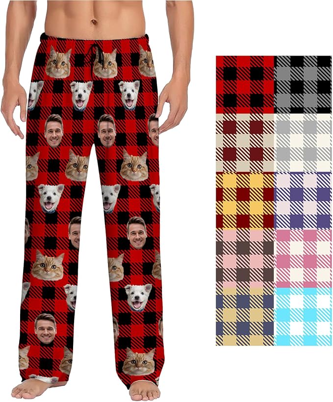 Custom Pajamas Pants With Photo Face Custom PJ Pants Personalized Gifts by KAOEED