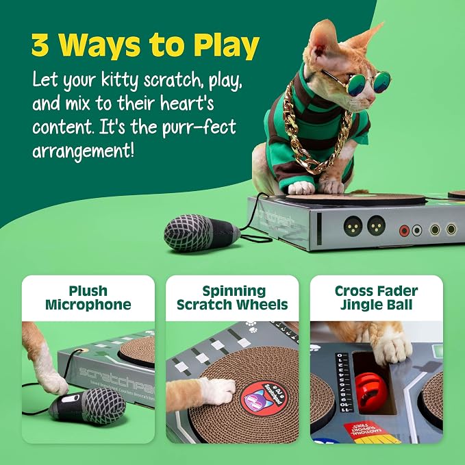 DJ Scratchpad by Relatable, Enrichment Cat Toys And Kitten Toys - Image 4