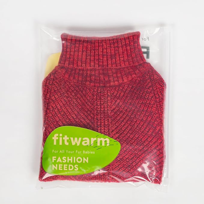 Fitwarm Knitted Turtleneck Dog Sweater, Thermal Dog Winter Clothes - Image 8