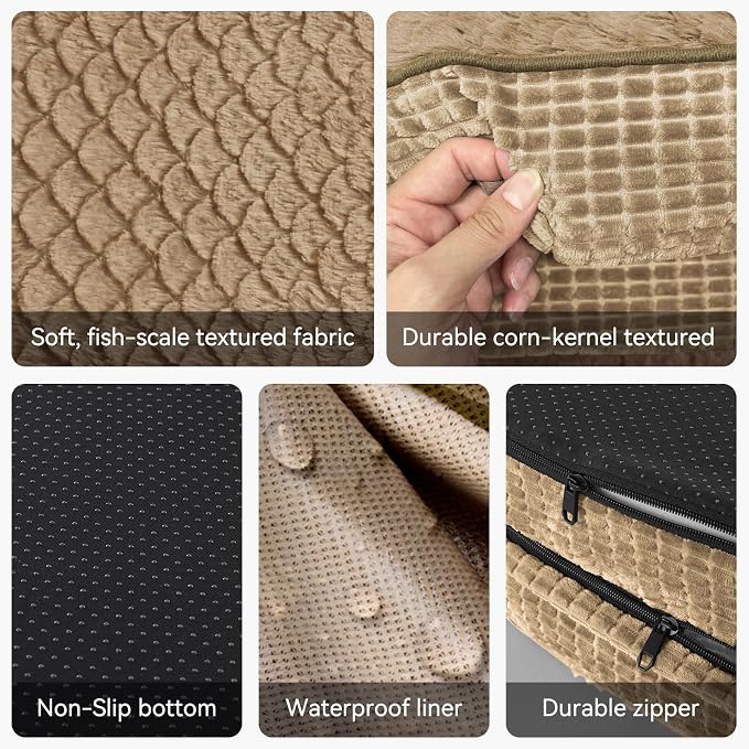JOEJOY Orthopedic Dog Beds Large Sized Dog, XL Egg-Crate Memory Foam Pet Couch - Image 5