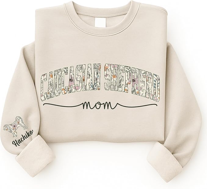 Personalized Dog Mom Sweatshirt, Dog Lover Crewneck, Gift Idea - Image 4