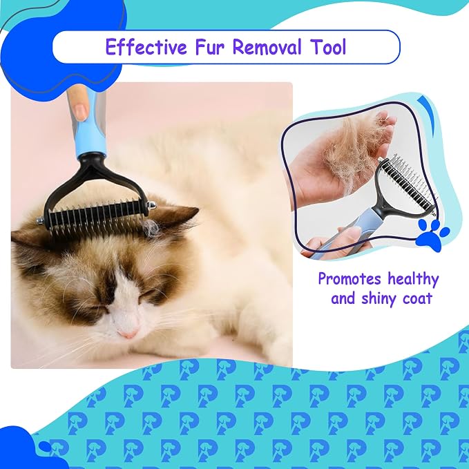 Double-Sided Pet Grooming Tool Undercoat Rake - Image 3