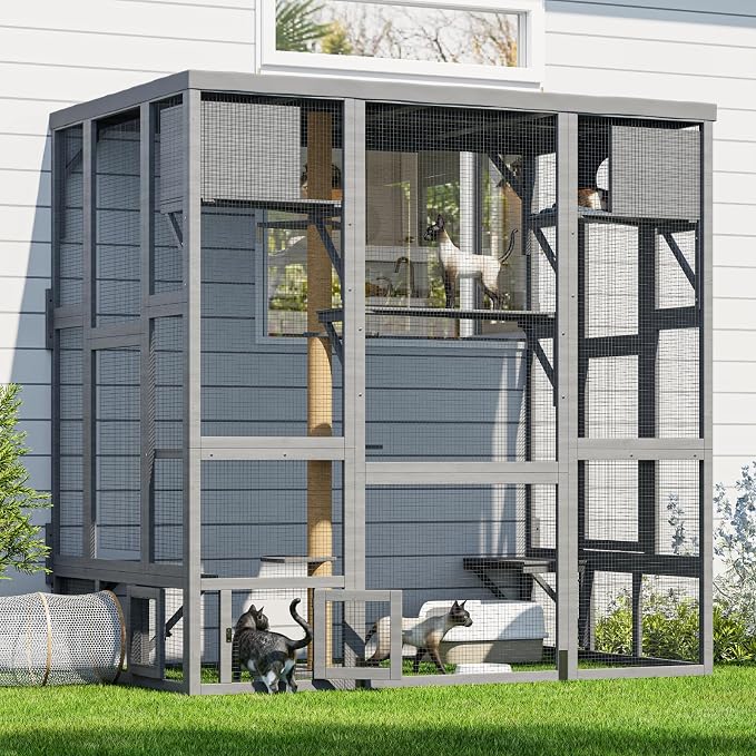 Catio Outdoor Cat Enclosure, Walk-in Large Catio by Home