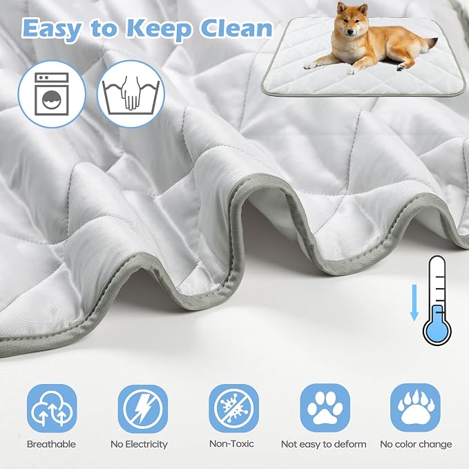 Dog Cooling Mat, Cat Self Cool Ice Pads, Lightweight Pet Pad Blanket Bed Cover - Image 6