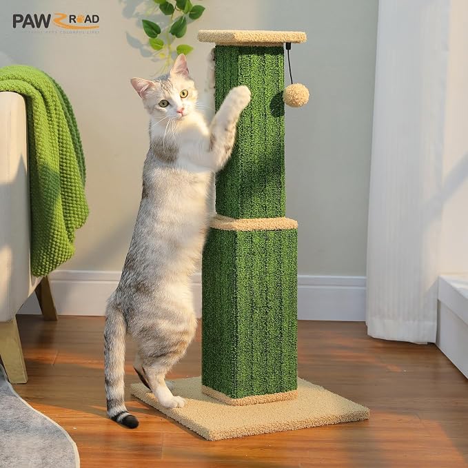 PAWZ Road Carpet Cat Scratching Post 32” Tall Scratching Post - Image 7